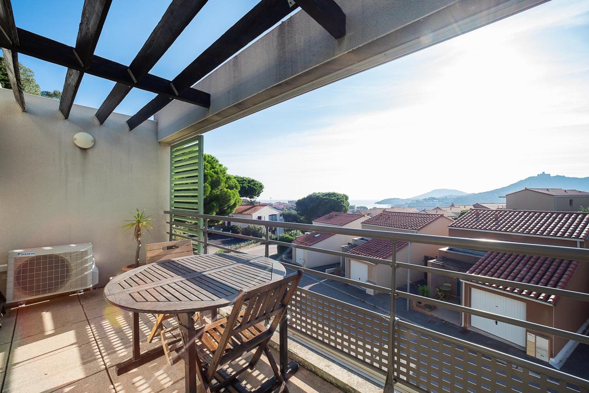 Апартаменты Al Balco Catala - Appt Avec Terrasse Et Piscine Коллиур Экстерьер фото